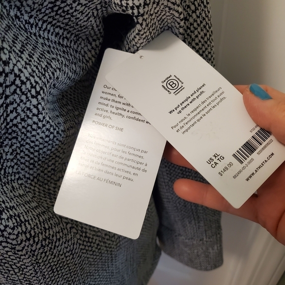 NWT Athleta Black & White Textured Shirt Jacket Size XL, Retail $149.00, Casual - Picture 4 of 12